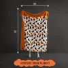 Boo-tique Halloween Plush Soft Oversized Couch Throw Blanket, Cats and Pumpkins, Orange, 50 x 72 in