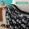 Boo-tique Soft Throw Blanket, Plush Fleece Blanket, Halloween Mermaids, Black, 50" x 72"