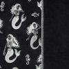 Boo-tique Soft Throw Blanket, Plush Fleece Blanket, Halloween Mermaids, Black, 50" x 72"