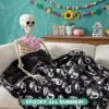 Boo-tique Soft Throw Blanket, Plush Fleece Blanket, Halloween Mermaids, Black, 50" x 72"
