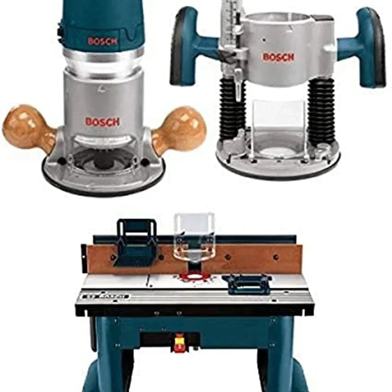 BOSCH Wood Router Tool Combo Kit, 12 Amp, 2.25 Horsepower - 1617EVSPK