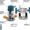BOSCH Wood Router Tool Combo Kit, 12 Amp, 2.25 Horsepower - 1617EVSPK