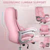 Bossin Big & Tall Executive Office Chair, 500-lb Capacity, PU Leather - Adjustable Lumbar Support