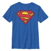 Boy's Superman Classic Logo Graphic Tee Royal Blue Medium