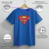 Boy's Superman Classic Logo Graphic Tee Royal Blue Medium