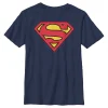 Boy's Superman Classic Logo Graphic Tee Royal Blue Medium