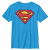 Boy's Superman Classic Logo Graphic Tee Royal Blue Medium