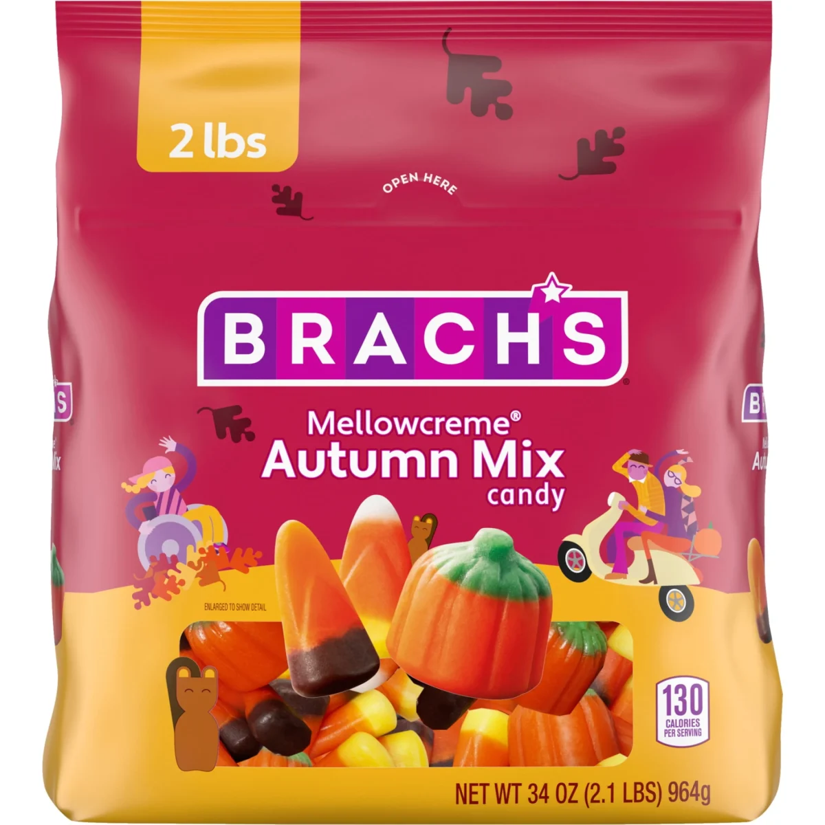 Brach's Mellowcreme Autumn Mix Candy, Halloween Candy, Fall Treats, 34 Ounce Bag