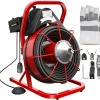 Brand Electric Drain Cleaner Machine, 75 Ft x 3/8 Inch, Fits 1-4 Inch Pipes, 4 Cutters