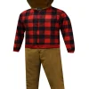 Briefly Stated Mens Buffalo Bear Adult Hooded One Piece Pajama (X-Small)