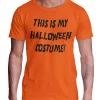BROOKLYN VERTICAL Adult Halloween Printed T-Shirts Jack O' Lantern Pumpkin Skeleton Fun Costume Designs