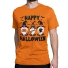 BROOKLYN VERTICAL Adult Halloween Printed T-Shirts Jack O' Lantern Pumpkin Skeleton Fun Costume Designs