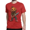 BROOKLYN VERTICAL Adult Halloween Printed T-Shirts Jack O' Lantern Pumpkin Skeleton Fun Costume Designs