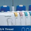 Brother 3/4 Thread Serger Overlock Machine, 1300 Stitches Per Minute - 1034D