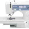Brother Computerized Sewing And Quilting Machine, 165 Built-In Stitches, LCD Display, White, 20x12x17 - XR9550