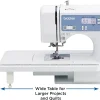 Brother Computerized Sewing And Quilting Machine, 165 Built-In Stitches, LCD Display, White, 20x12x17 - XR9550