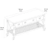 Building Products 72 in 3-Drawer Rolling Industrial Workbench With Wood Top