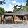 Calaro Galvanized Steel Patio Gazebo, 19.5 Ft. W x 11 Ft. D