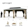 Calaro Galvanized Steel Patio Gazebo, 19.5 Ft. W x 11 Ft. D