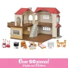 Calico Critters Red Roof Country Home Dollhouse Playset With Figures, Furniture And Accessories
