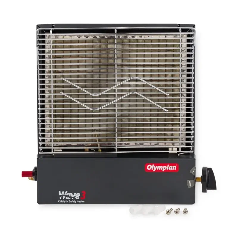 Camco Olympian Wave 3 Catalytic Heater, 1,600-3,000 BTUs, Multicolor - 57331