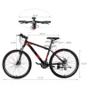 CamPingSurvivals 26 in Lightweight Explorer Mountain Bike, 21-Speed, Red/Black