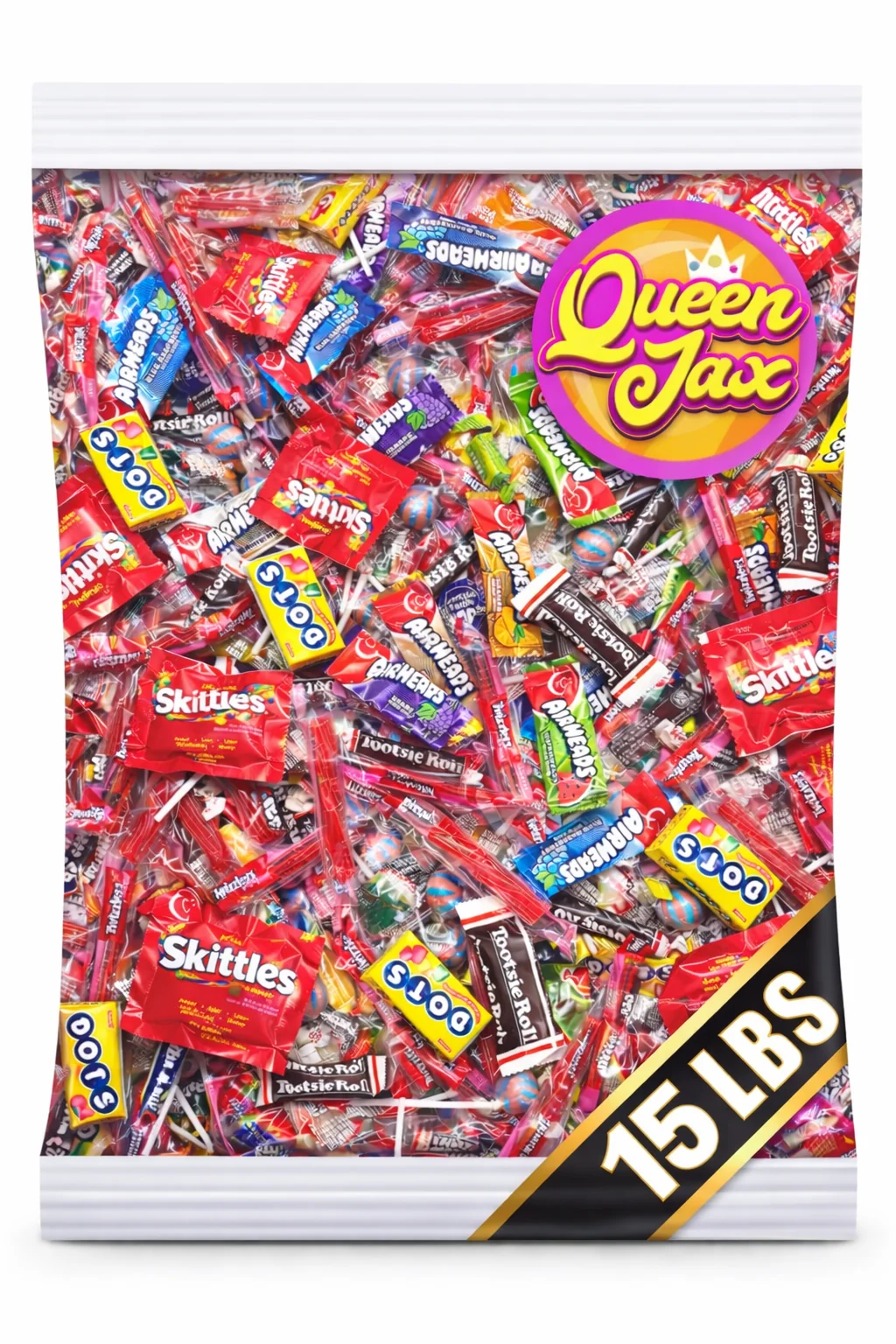 Candy Variety Pack - Assorted Candy Party Mix - 15 LB Bag - Halloween Candy - Bulk Candy Individually Wrapped - Candy Bu