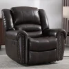 CANMOV Manual Recliner Chair, Nut Brown