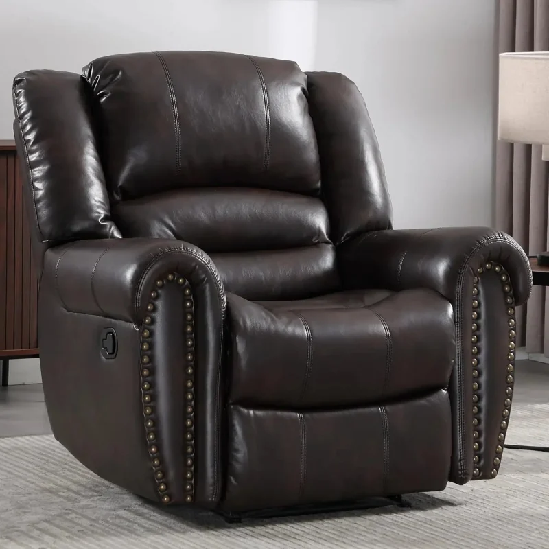 CANMOV Manual Recliner Chair, Nut Brown