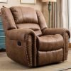 CANMOV Manual Recliner Chair, Nut Brown