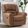 CANMOV Manual Recliner Chair, Nut Brown