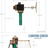 Canyon Creek Cedar Swing Set With 8-Foot Wave Slide - 183 x 188 x 119 Inches