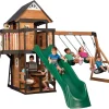 Canyon Creek Cedar Swing Set With 8-Foot Wave Slide - 183 x 188 x 119 Inches
