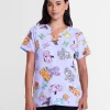 Care Bears Women's Halloween Scrub Top with Short Sleeves, Sizes S-XXXL