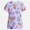 Care Bears Women's Halloween Scrub Top with Short Sleeves, Sizes S-XXXL