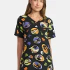 Care Bears Women's Halloween Scrub Top with Short Sleeves, Sizes S-XXXL