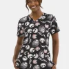 Care Bears Women's Halloween Scrub Top with Short Sleeves, Sizes S-XXXL