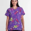 Care Bears Women's Halloween Scrub Top with Short Sleeves, Sizes S-XXXL