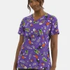 Care Bears Women's Halloween Scrub Top with Short Sleeves, Sizes S-XXXL