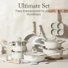 Carote 21-Piece Nonstick Granite Cookware Set, Induction Compatible, Beige