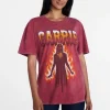 Carrie Women's Fire Halloween Graphic Tee with Short Sleeves, Sizes XXS-XXL