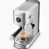 CASABREWS Espresso Machine With 20-Bar Pressure, 34 oz Water Tank, Milk Frother, Silver - 5418Basic