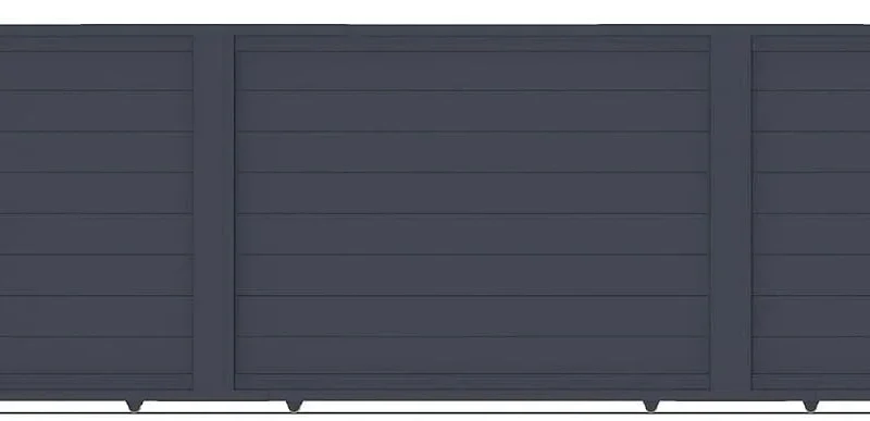 Casanoov Aluminium Folding Driveway Gate 4m x 160cm Grey - KIT-000024