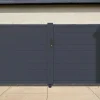 Casanoov Aluminium Folding Driveway Gate 4m x 160cm Grey - KIT-000024
