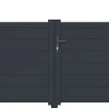 Casanoov Aluminium Folding Driveway Gate 4m x 160cm Grey - KIT-000024