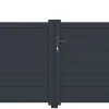 Casanoov Aluminium Folding Driveway Gate 4m x 160cm Grey - KIT-000024