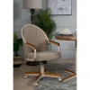 Casual Dining Cushion Swivel-and-Tilt Rolling Caster Chair, 38 Inches H x 24 Inches W x 22 Inches D