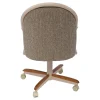 Casual Dining Cushion Swivel-and-Tilt Rolling Caster Chair, 38 Inches H x 24 Inches W x 22 Inches D