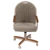 Casual Dining Cushion Swivel-and-Tilt Rolling Caster Chair, 38 Inches H x 24 Inches W x 22 Inches D
