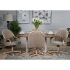 Casual Dining Cushion Swivel-and-Tilt Rolling Caster Chair, 38 Inches H x 24 Inches W x 22 Inches D